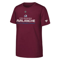 Colorado Avalanche Fanatics Youth Authentic Pro Wordmark T-Shirt