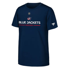 Columbus Blue Jackets Fanatics Youth Authentic Pro Wordmark T-Shirt