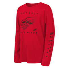 Detroit Red Wings Outerstuff Youth Seize the Win Long Sleeve T-Shirt
