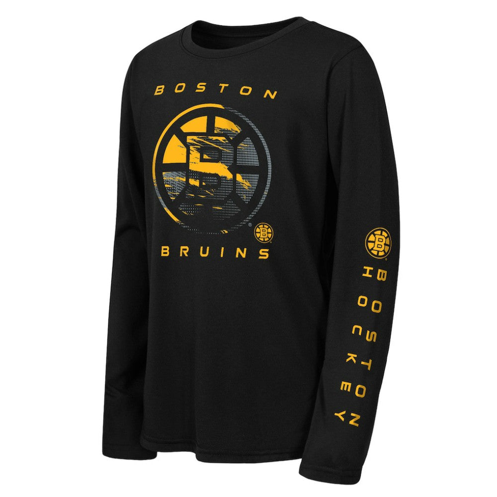 Boston Bruins Outerstuff Youth Seize the Win Long Sleeve T-Shirt