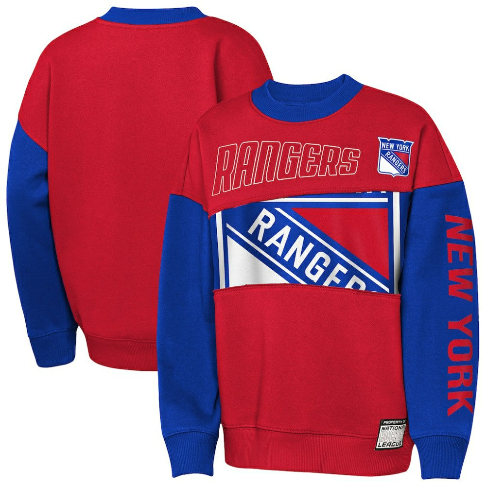 New York Rangers Outerstuff Youth Impact Player Sweatshirt