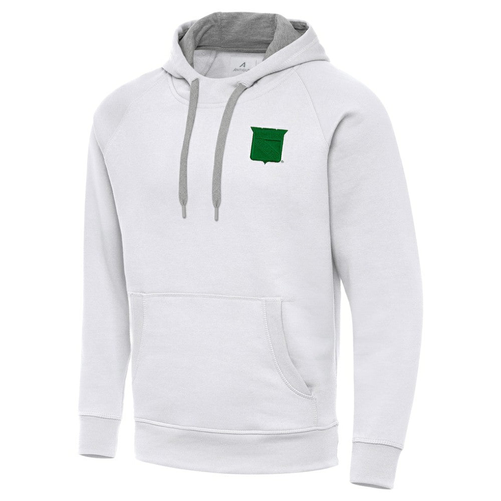 New York Rangers Antigua St. Patrick's Day Victory Pullover Hoodie
