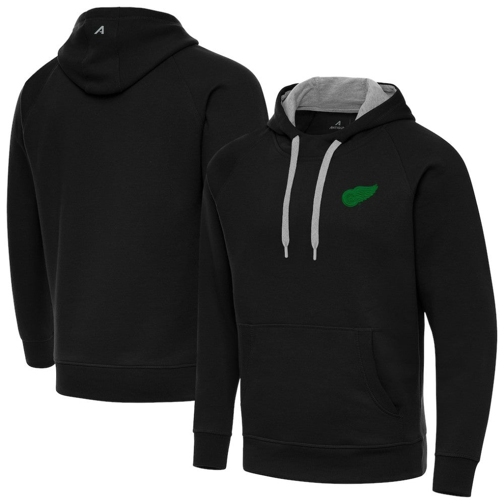 Detroit Red Wings Antigua St. Patrick's Day Victory Pullover Hoodie