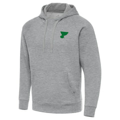 St. Louis Blues Antigua St. Patrick's Day Victory Pullover Hoodie