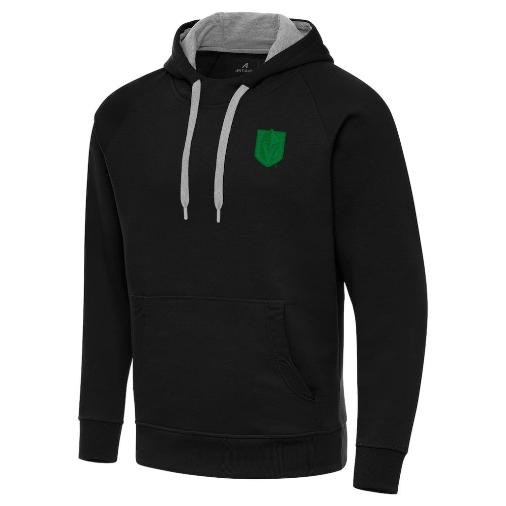 Vegas Golden Knights Antigua St. Patrick's Day Victory Pullover Hoodie