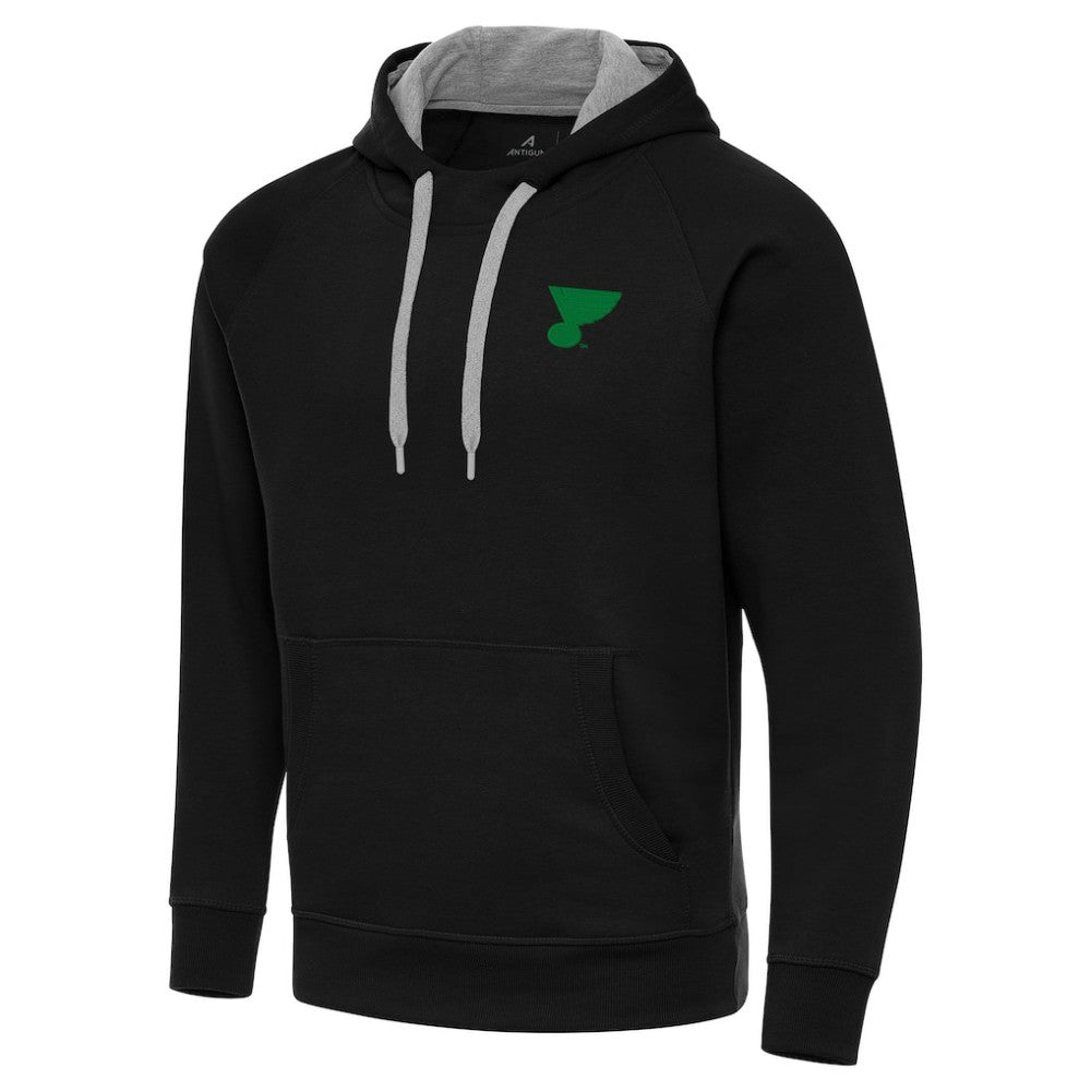St. Louis Blues Antigua St. Patrick's Day Victory Pullover Hoodie