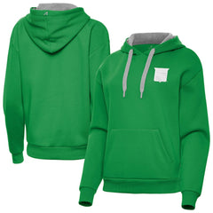 New York Rangers Antigua Women's St. Patrick's Day Victory Pullover Hoodie