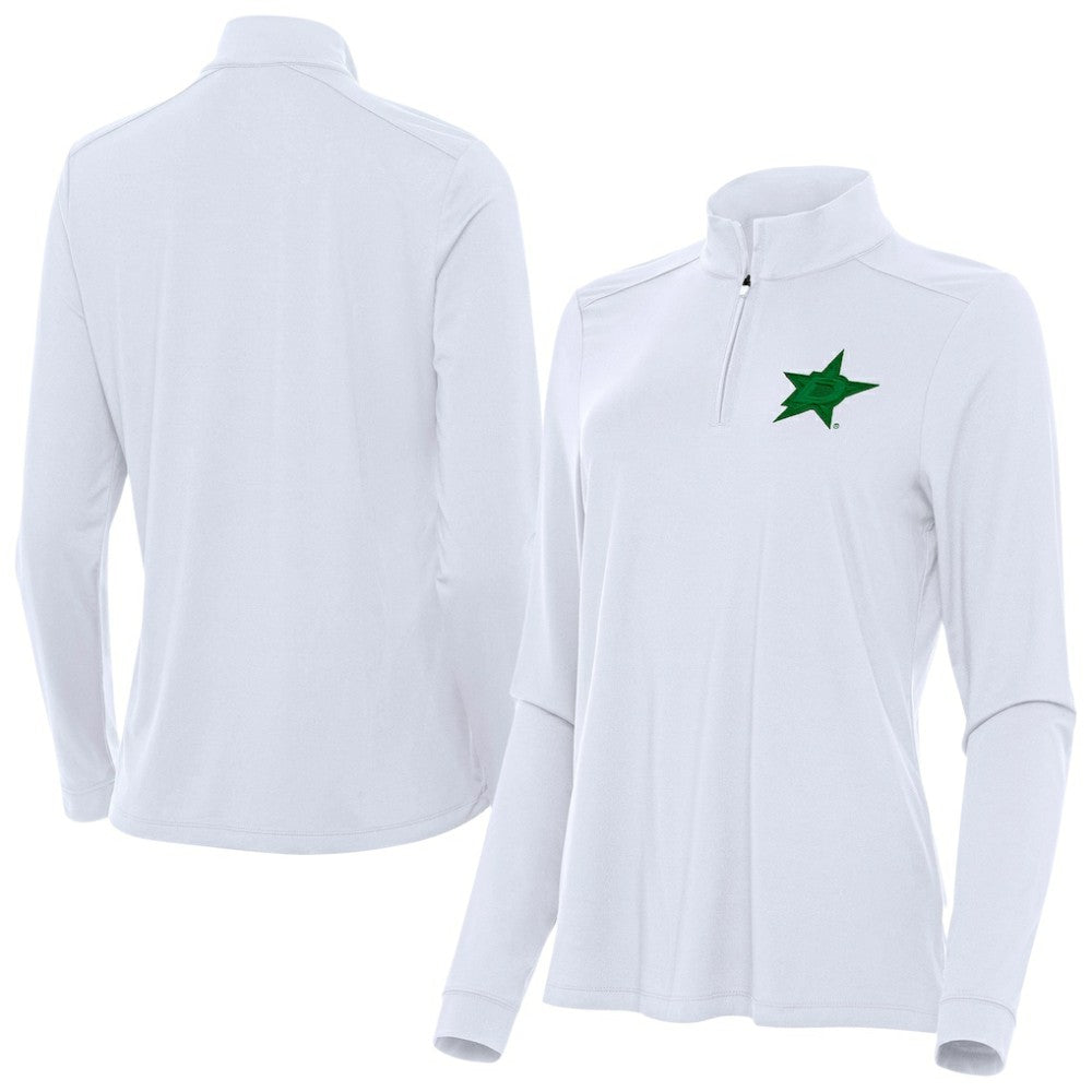 Dallas Stars Antigua Women's St. Patrick's Day Intent Quarter-Zip Performance Pullover