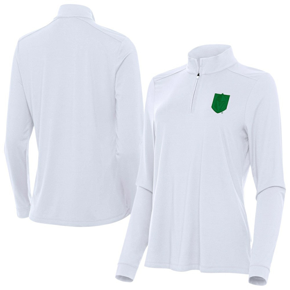 Vegas Golden Knights Antigua Women's St. Patrick's Day Intent Quarter-Zip Performance Pullover