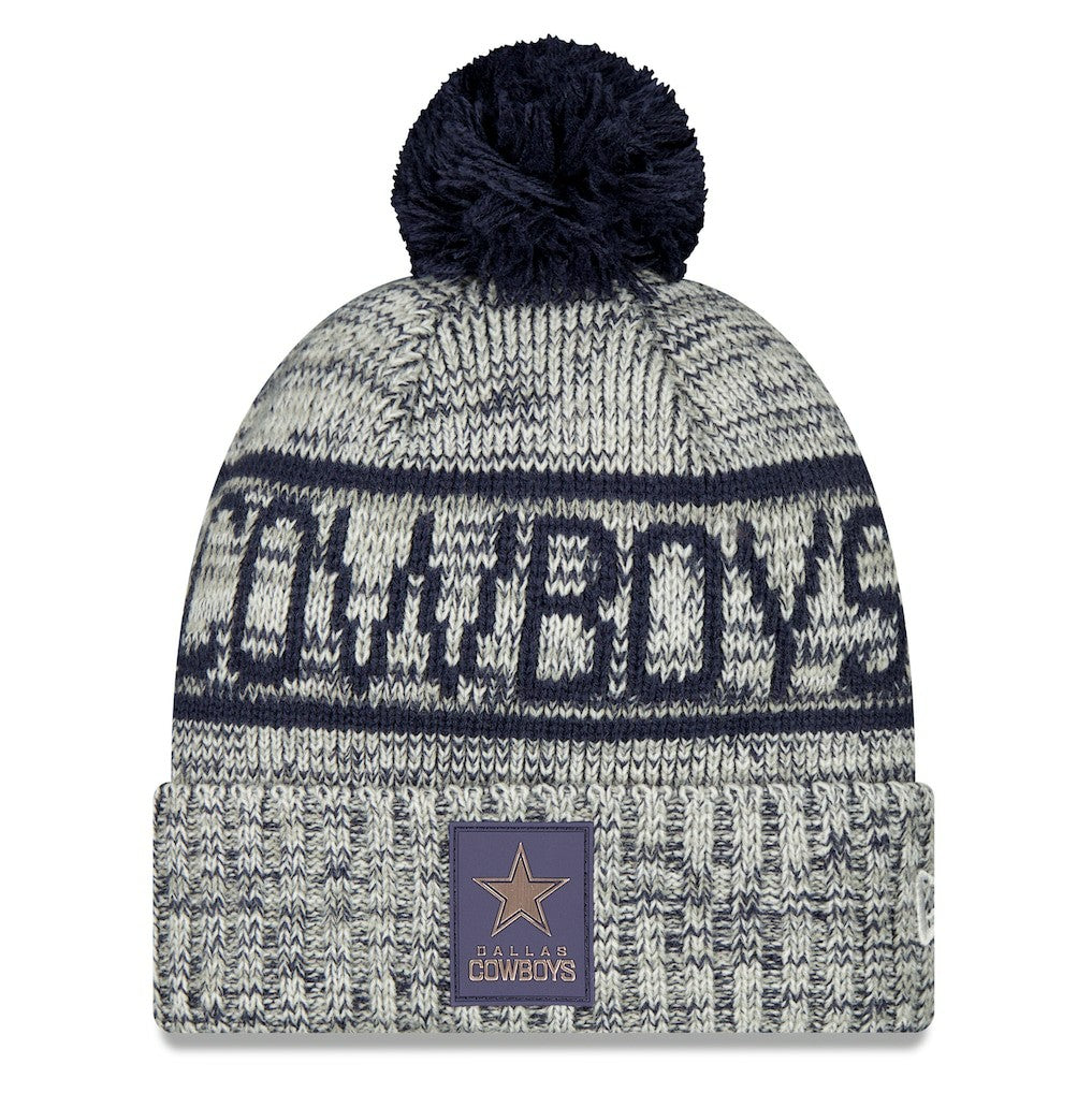 NFL Dallas Cowboys 2025 Sideline Cold Weather Cuffed Knit Hat with Pom