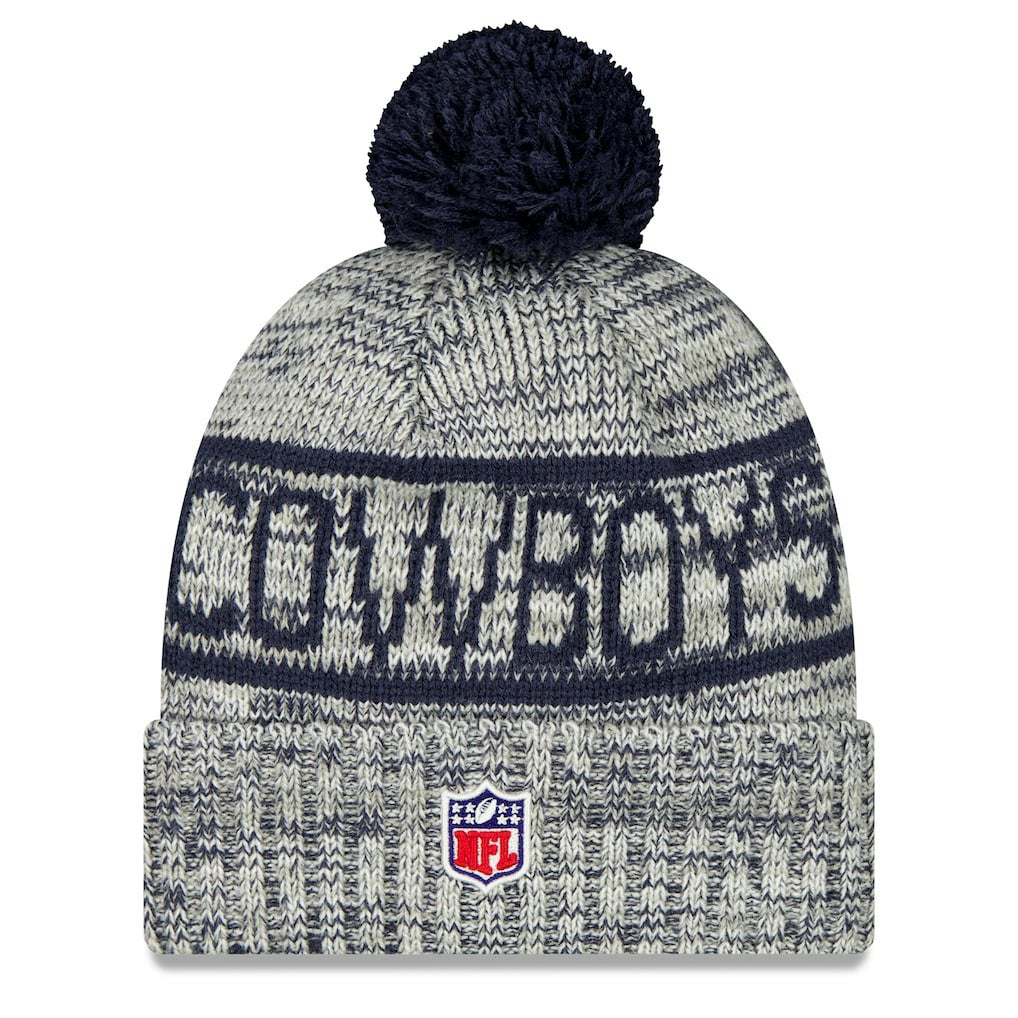 NFL Dallas Cowboys 2025 Sideline Cold Weather Cuffed Knit Hat with Pom