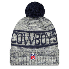 NFL Dallas Cowboys 2025 Sideline Cold Weather Cuffed Knit Hat with Pom
