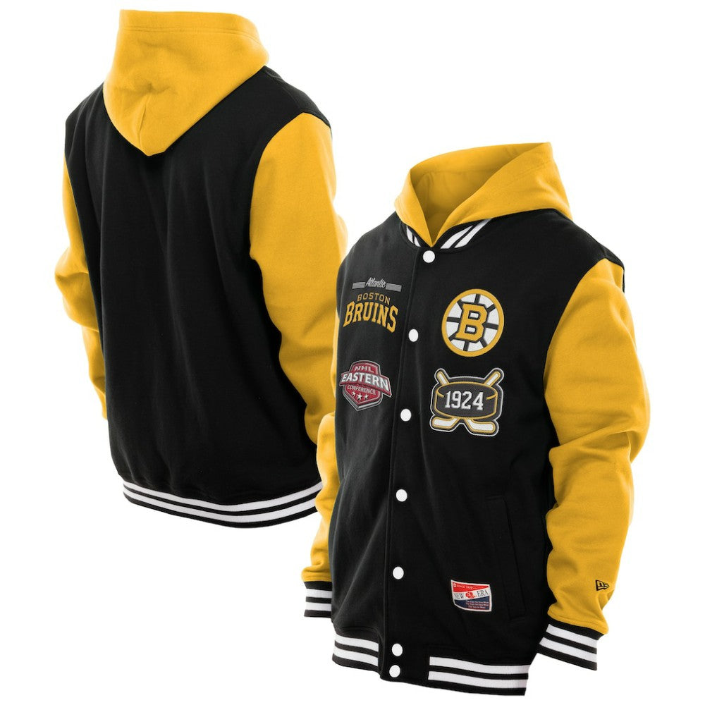 Boston Bruins New Era Full-Snap Fleece Hoodie Jacket