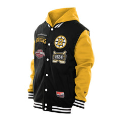 Boston Bruins New Era Full-Snap Fleece Hoodie Jacket