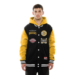 Boston Bruins New Era Full-Snap Fleece Hoodie Jacket