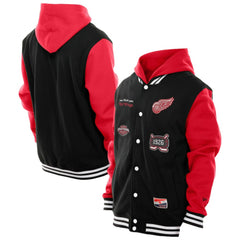 Detroit Red Wings New Era Full-Snap Fleece Hoodie Jacket