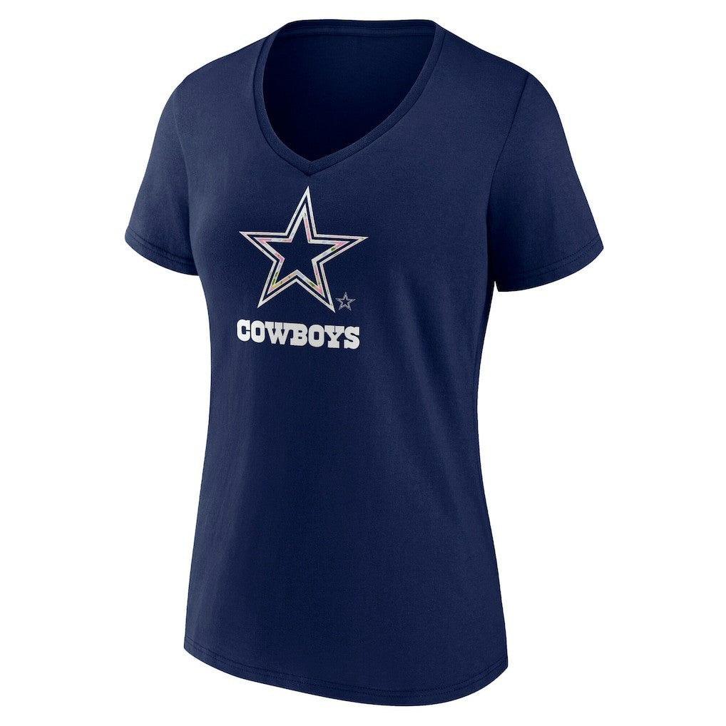 NFL Dallas Cowboys Women's Floral Number 1 Mom V-Neck T-Shirt