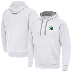 Philadelphia 76ers Antigua St. Patrick's Day Victory Raglan Pullover Hoodie - White outlet