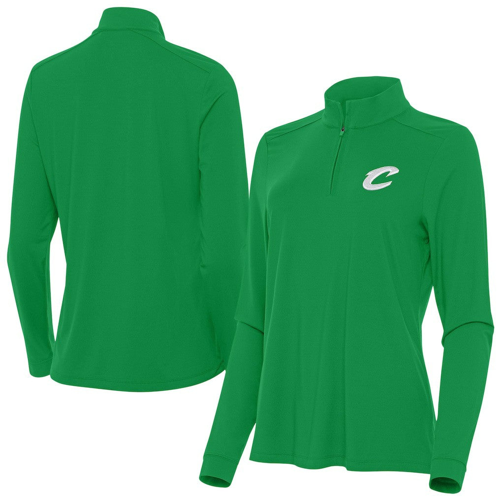 Cleveland Cavaliers Antigua Women's St. Patrick's Day Intent Quarter-Zip Top sale - Kelly Green outlet
