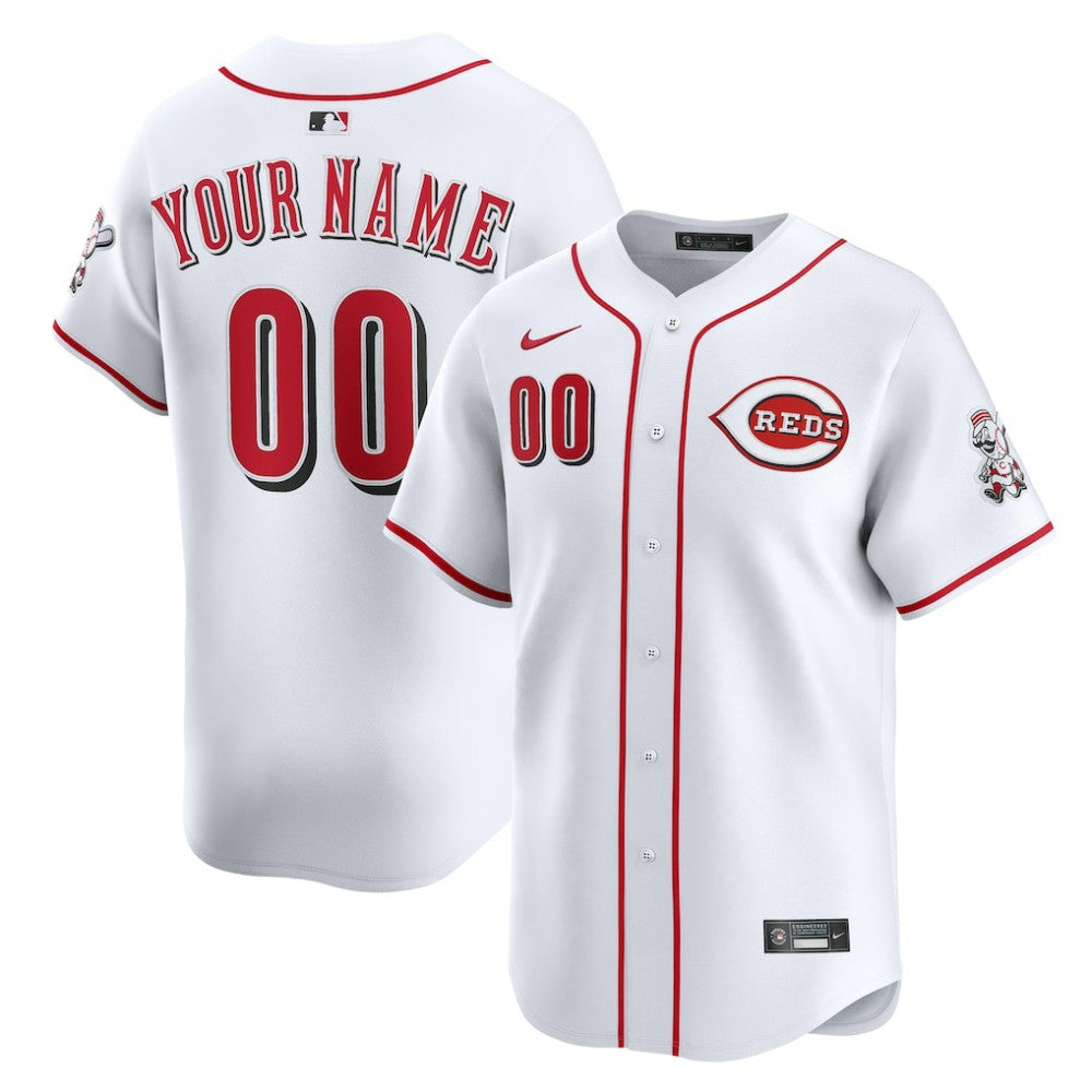 Cincinnati Reds Home Limited Custom Jersey - White | Nike