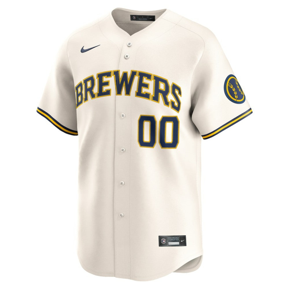 Milwaukee Brewers Home Limited Custom Jersey - Cream | Nike