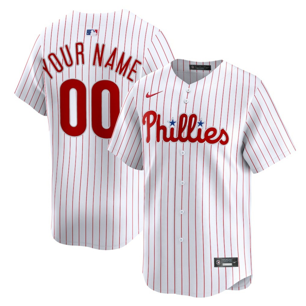Philadelphia Phillies Home Limited Custom Jersey - White | Nike