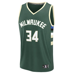 Giannis Antetokounmpo Milwaukee Bucks Youth Fast Break Replica Player Jersey - Icon Edition - Hunter Green | Fanatics sale