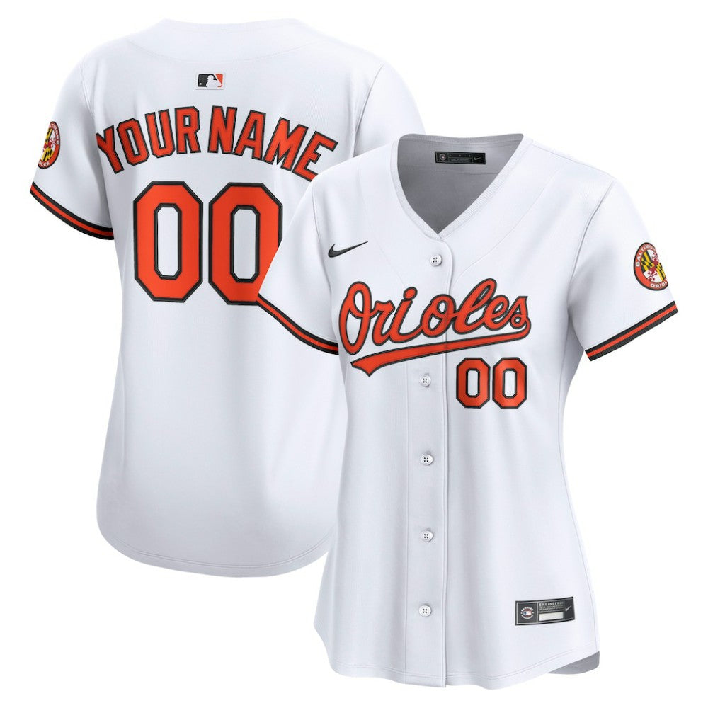 Baltimore Orioles Women's Home Limited Custom Jersey - White | Nike