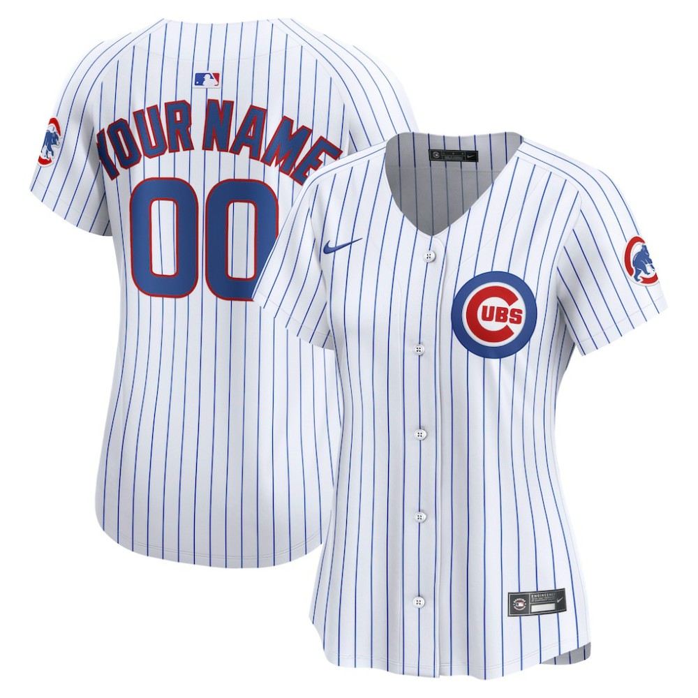 Chicago Cubs Women's Home Limited Custom Jersey - White | Nike