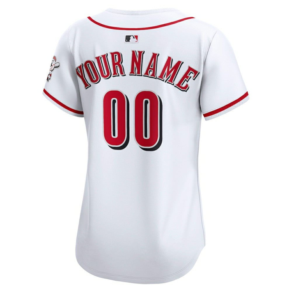 Cincinnati Reds Women's Home Limited Custom Jersey - White | Nike