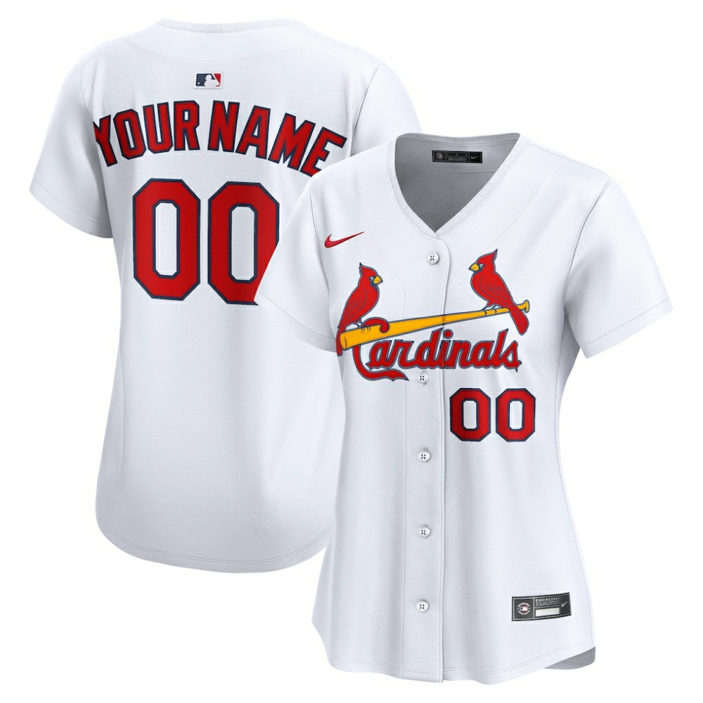St. Louis Cardinals Women's Home Limited Custom Jersey - White | Nike