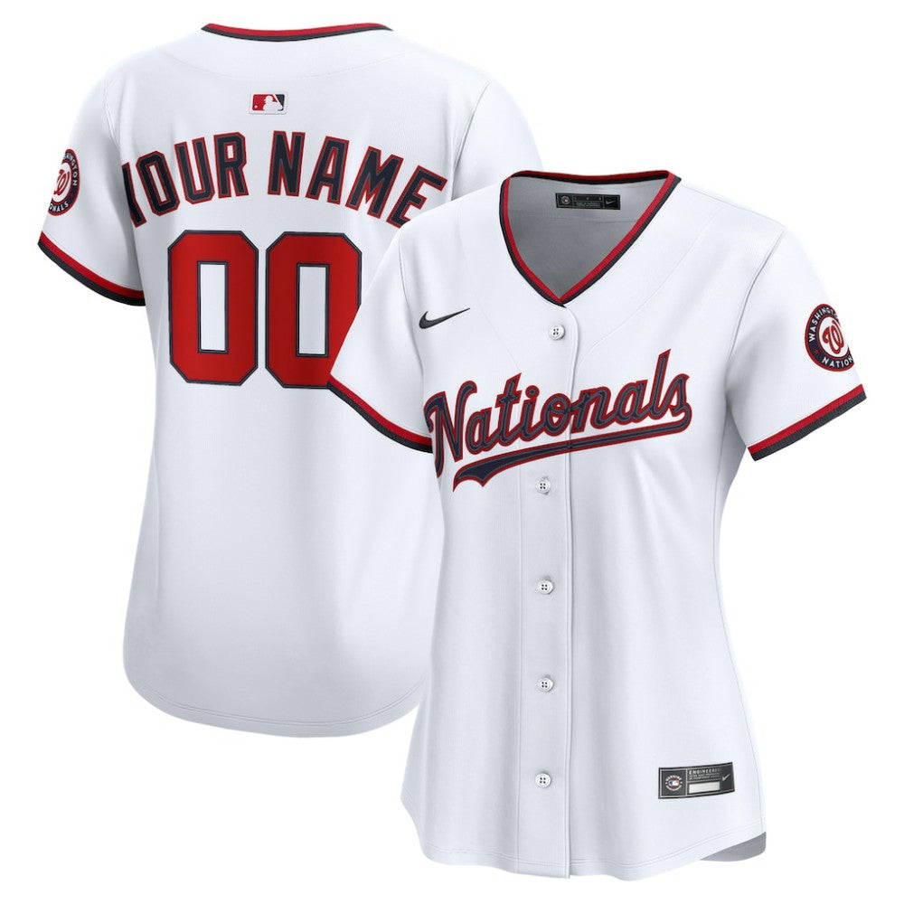 Washington Nationals Women's Home Limited Custom Jersey - White | Nike