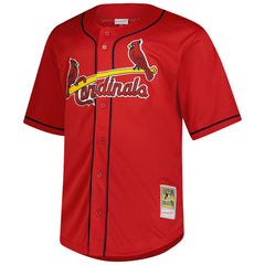 Mark McGwire St. Louis Cardinals Big & Tall Cooperstown Mesh Batting Practice Jersey - Red | Mitchell & Ness