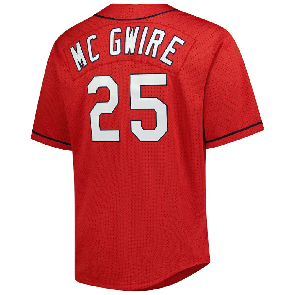Mark McGwire St. Louis Cardinals Big & Tall Cooperstown Mesh Batting Practice Jersey - Red | Mitchell & Ness