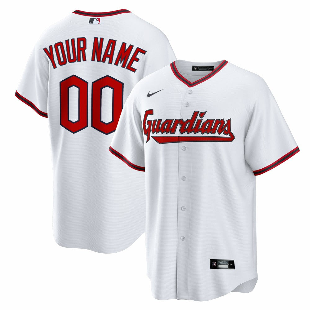 Cleveland Guardians Home Custom Replica Jersey - White | Nike