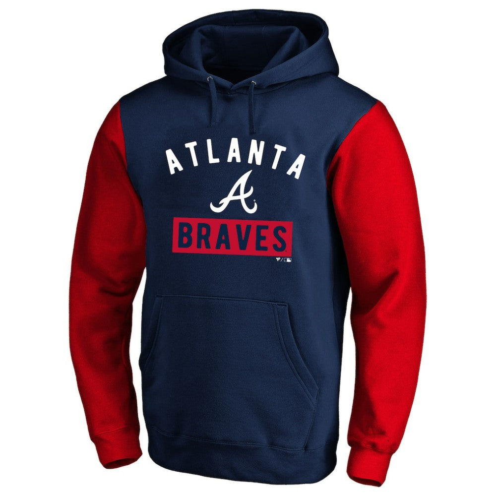 Ronald Acuna Jr. Atlanta Braves Profile Big & Tall Name & Number Fleece Pullover Hoodie - Navy