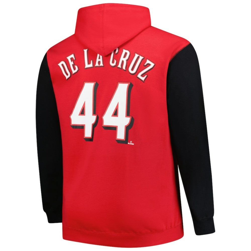 Elly De La Cruz Cincinnati Reds Profile Big & Tall Fleece Pullover Hoodie - Red