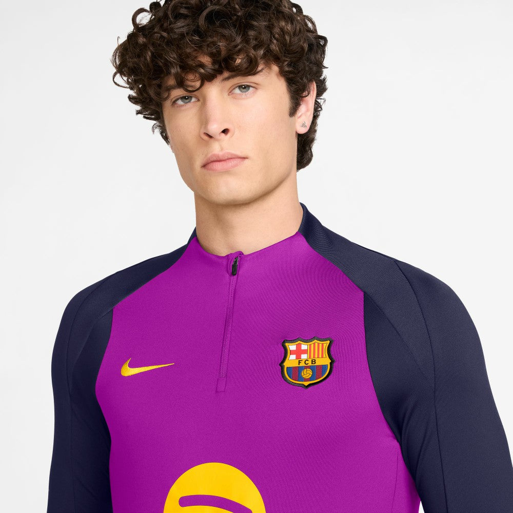 Barcelona 2025/26 Strike Drill Quarter-Zip Long Sleeve Dri-FIT Top / Soccer Discount