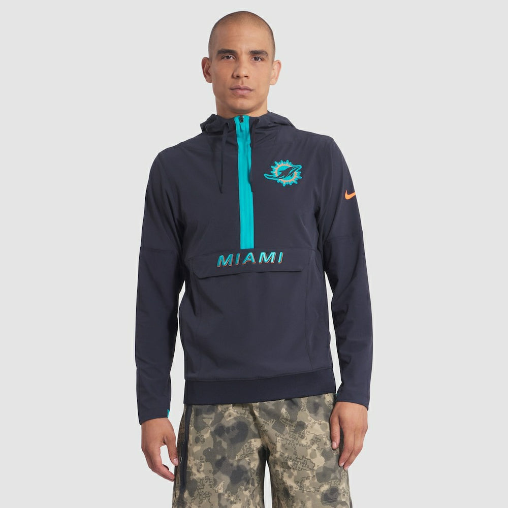 NFL Miami Dolphins 2025 Rivalries Collection Sideline Anorak Half-Zip Hoodie Jacket