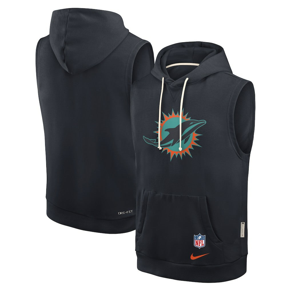 NFL Miami Dolphins 2025 Rivalries Collection Standard Issue Sideline Dri-FIT Sleeveless Hoodie