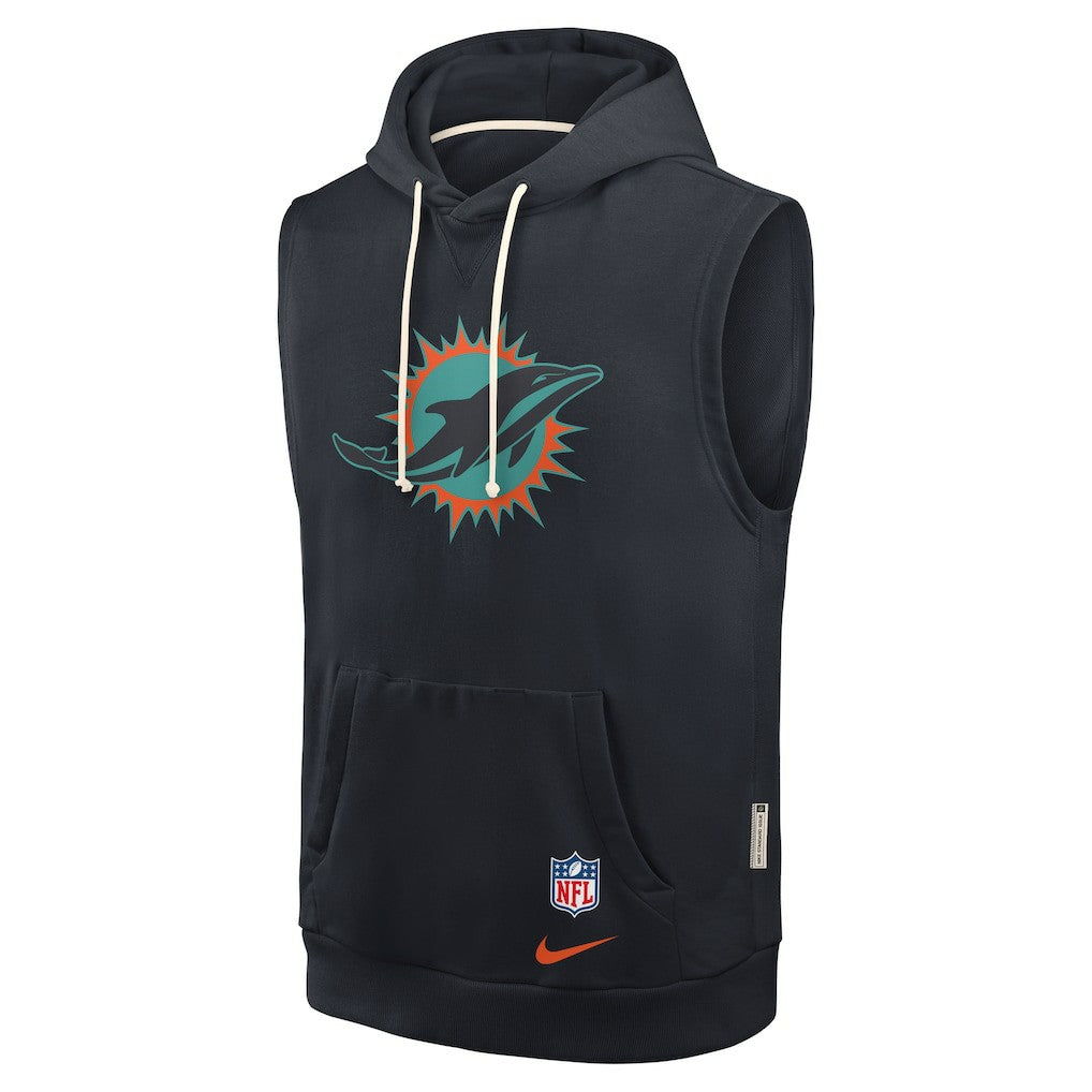 NFL Miami Dolphins 2025 Rivalries Collection Standard Issue Sideline Dri-FIT Sleeveless Hoodie