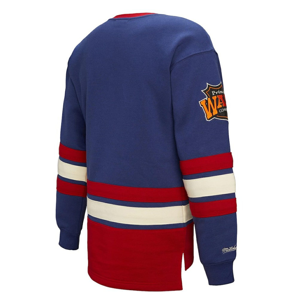 New York Rangers Mitchell & Ness Women's Heritage Lace-Up Pullover Sweatshirt