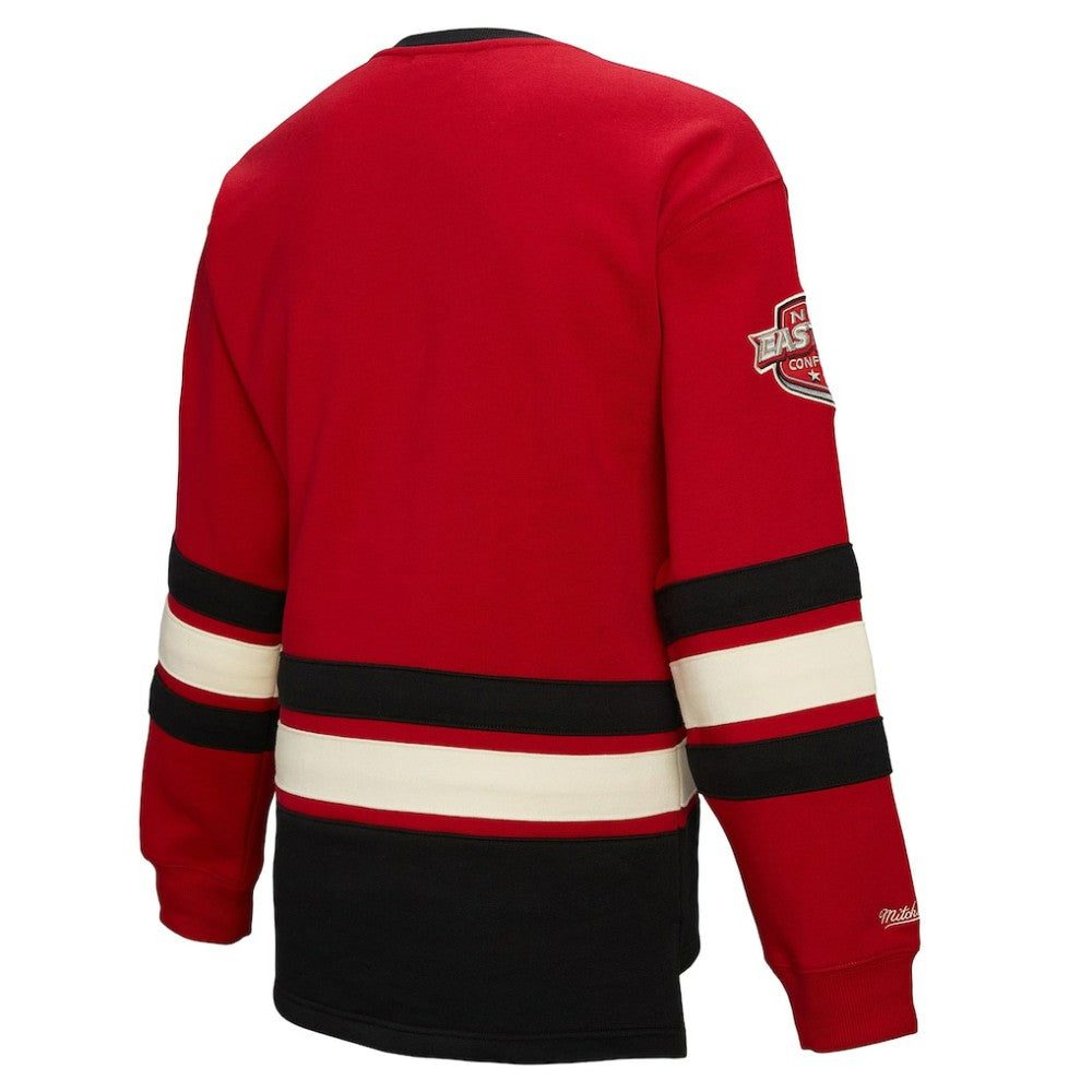 New Jersey Devils Mitchell & Ness Women's Heritage Lace-Up Pullover Sweatshirt