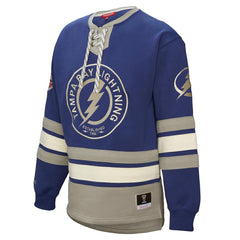 Tampa Bay Lightning Mitchell & Ness Women's Heritage Lace-Up Pullover Sweatshirt