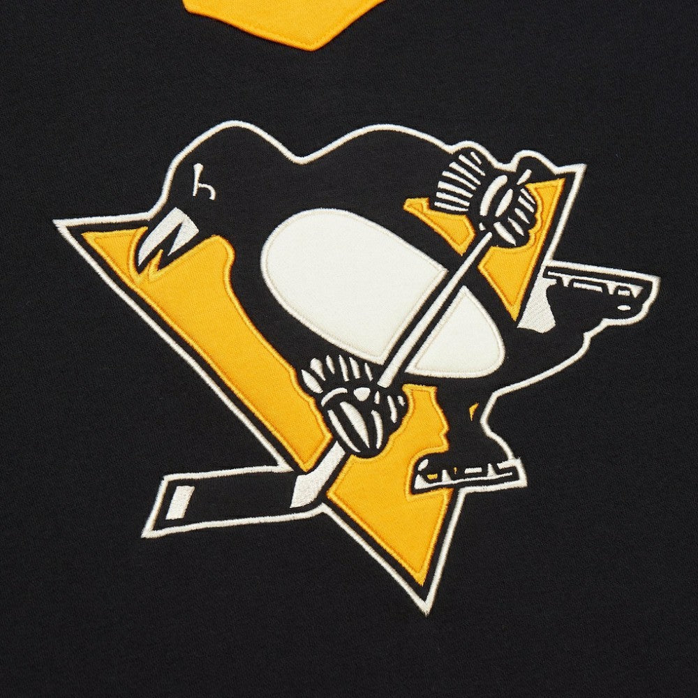 Pittsburgh Penguins Mitchell & Ness Women's Heritage Lace-Up Pullover Sweatshirt