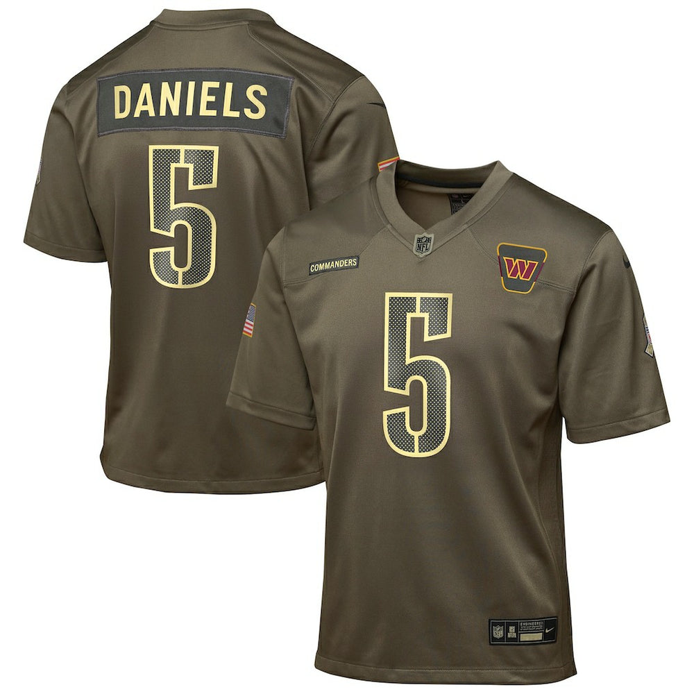 NFL Washington Commanders Jayden Daniels  Youth 2025 Salute to Service Game Jersey