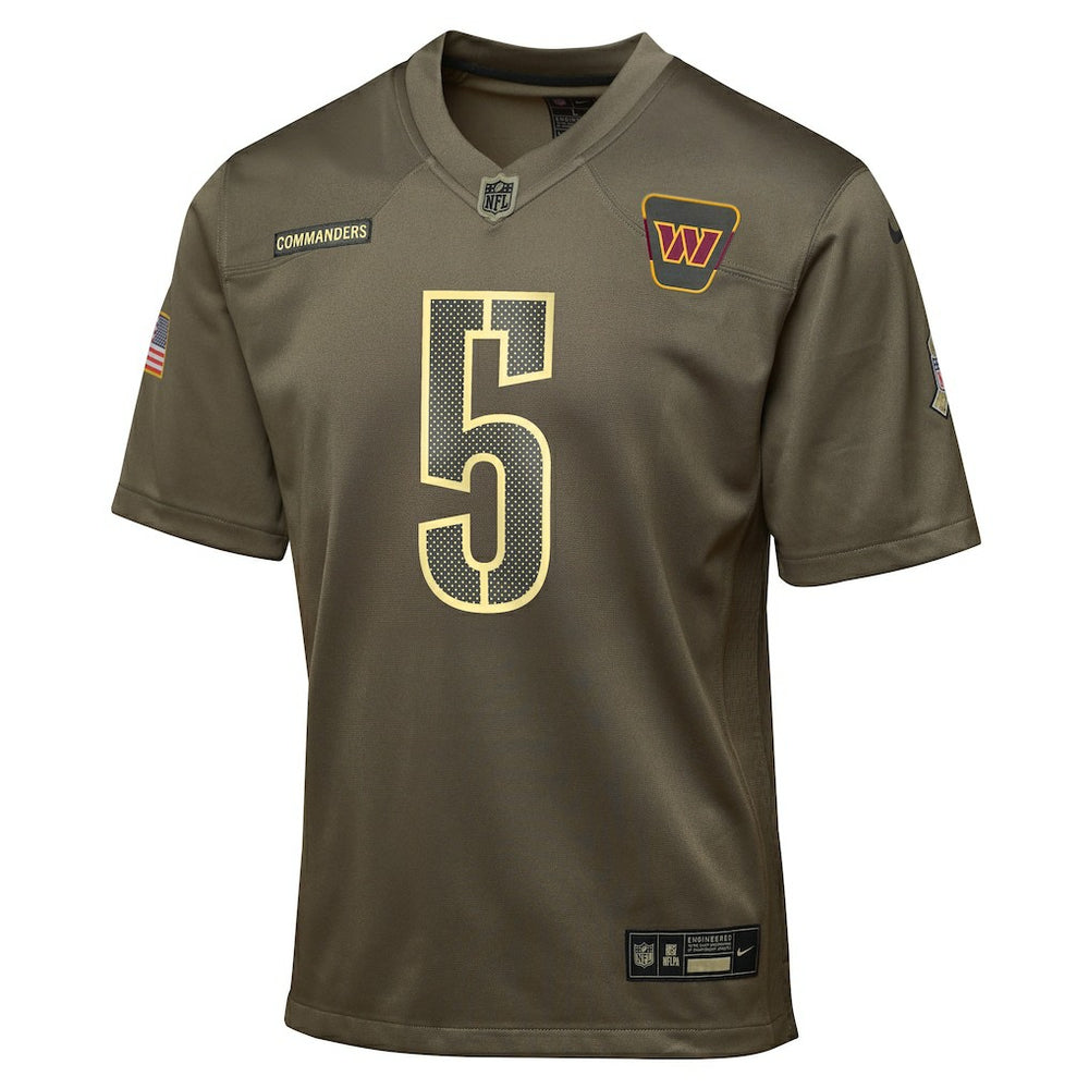 NFL Washington Commanders Jayden Daniels  Youth 2025 Salute to Service Game Jersey