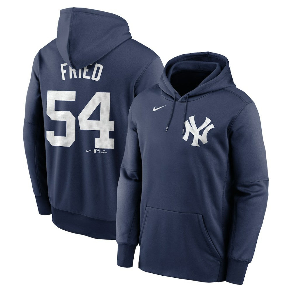 Max Fried New York Yankees Name & Number Pullover Hoodie - Navy | Nike