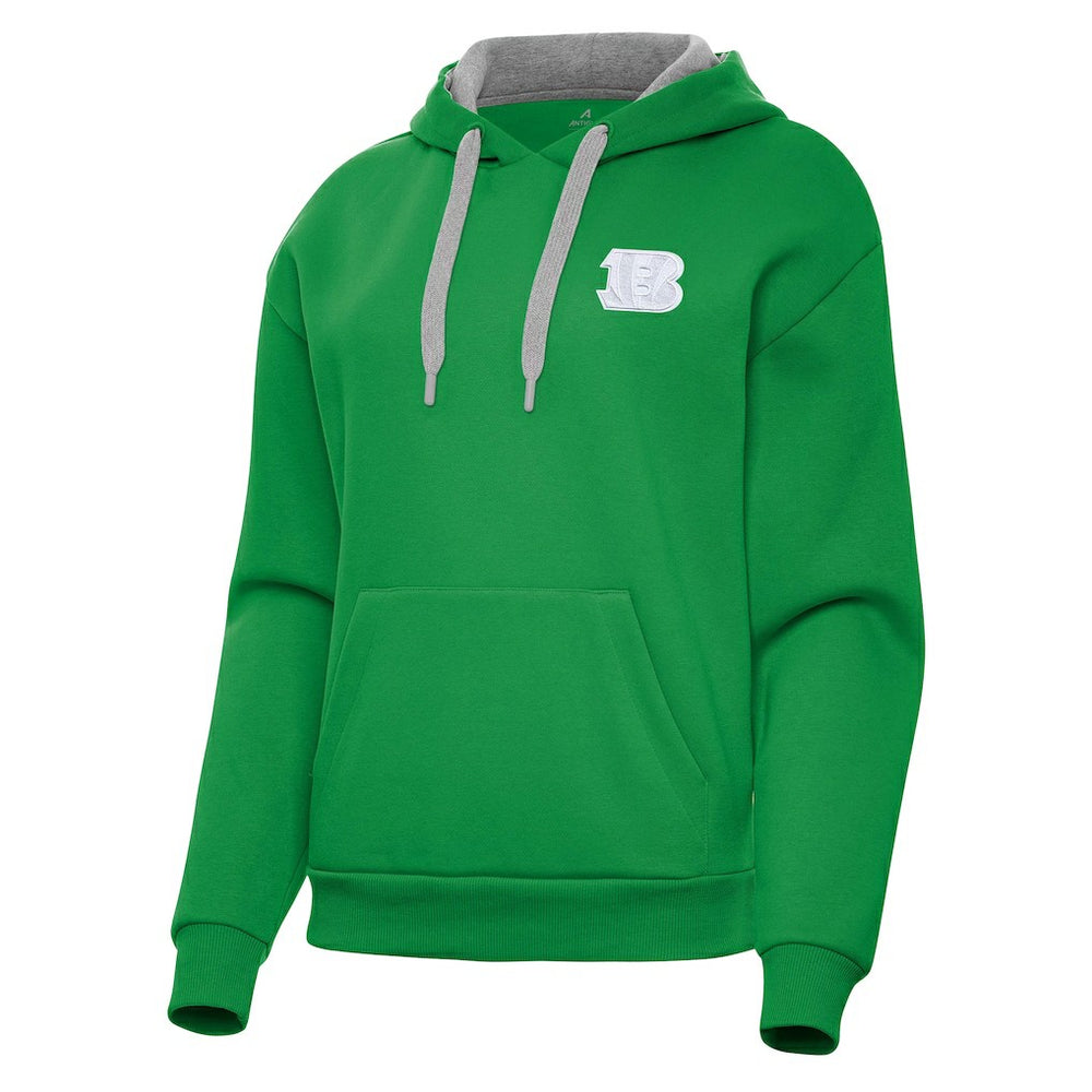 NFL Cincinnati Bengals Antigua Women's St. Patrick's Day Victory Pullover Hoodie