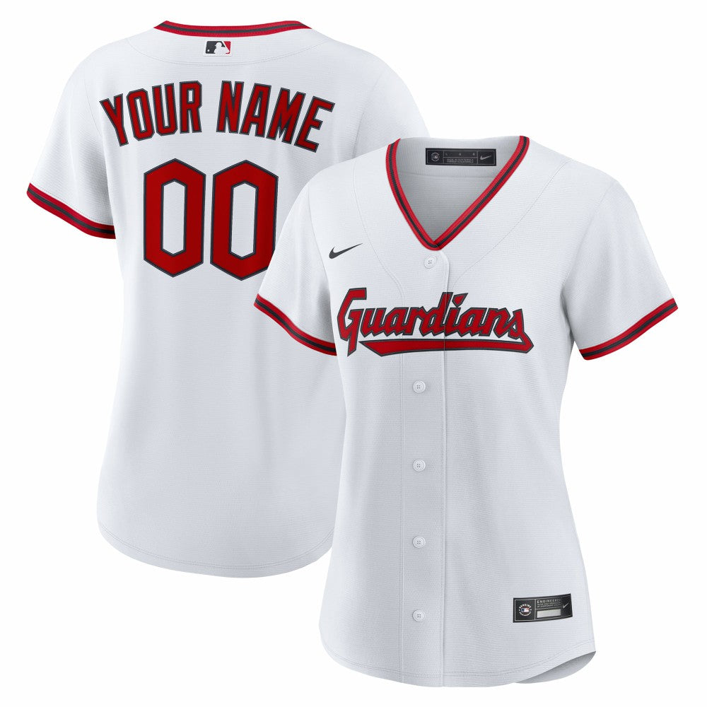 Cleveland Guardians Women's Home Custom Replica 2.0 Jersey - White | Nike